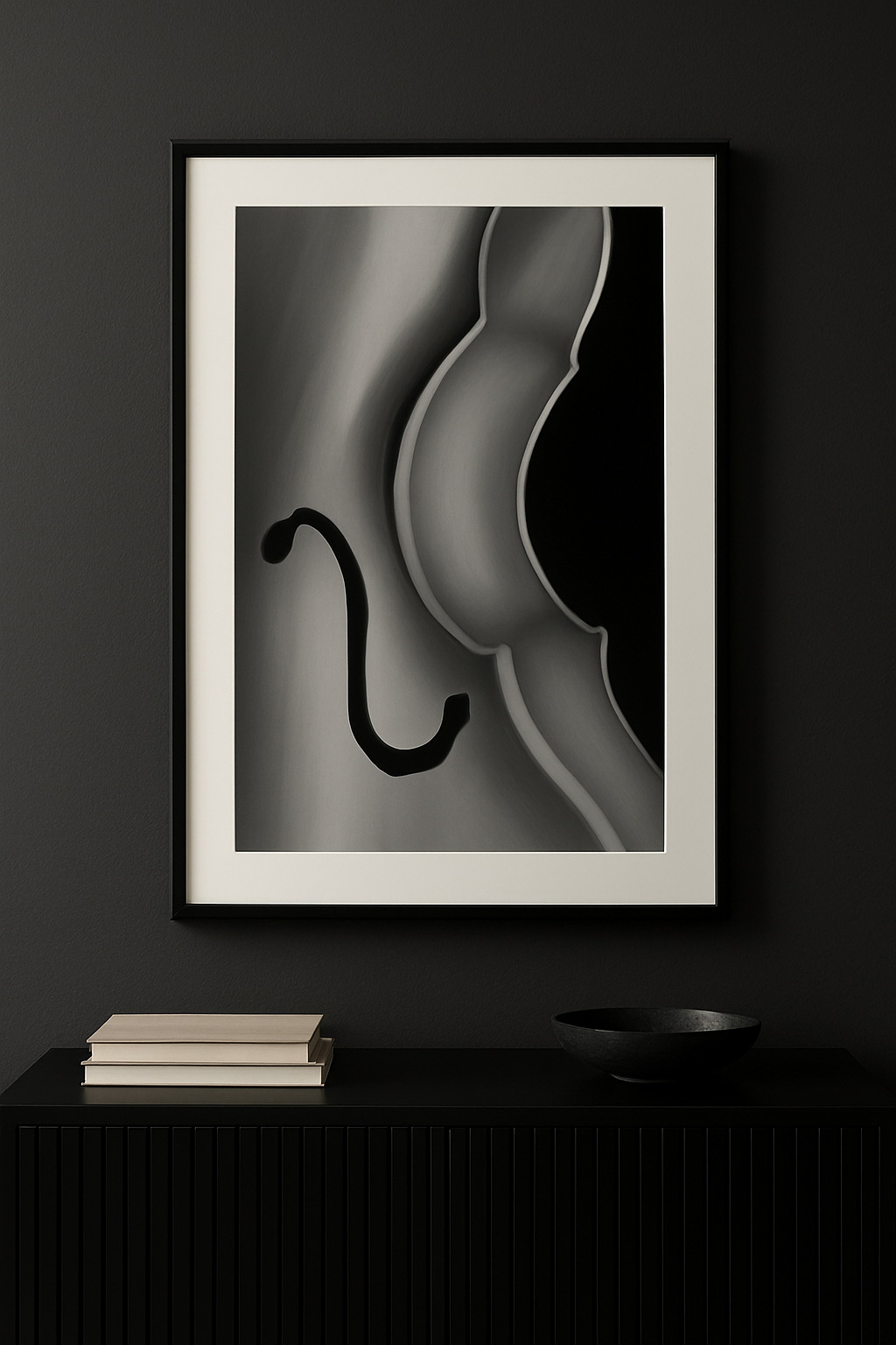 Silent Current — Limited Edition Abstract Noir Fine Art