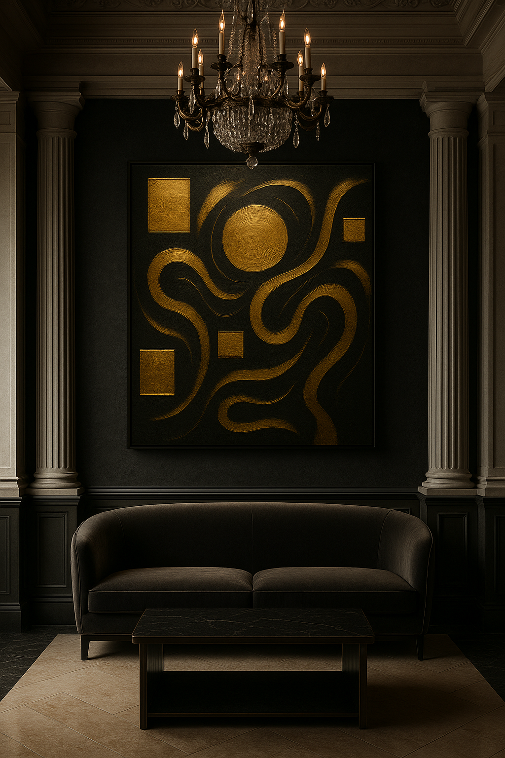 “Gilded Harmony” — Limited Edition Abstract Gold Fine Art