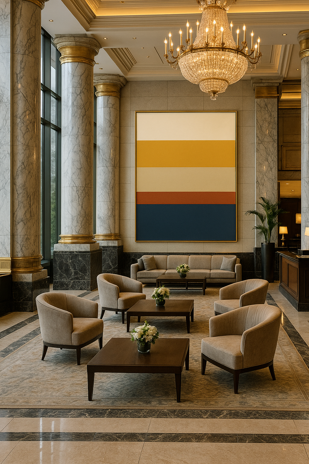 Golden Foundations — Limited Edition Modern Luxe Abstract