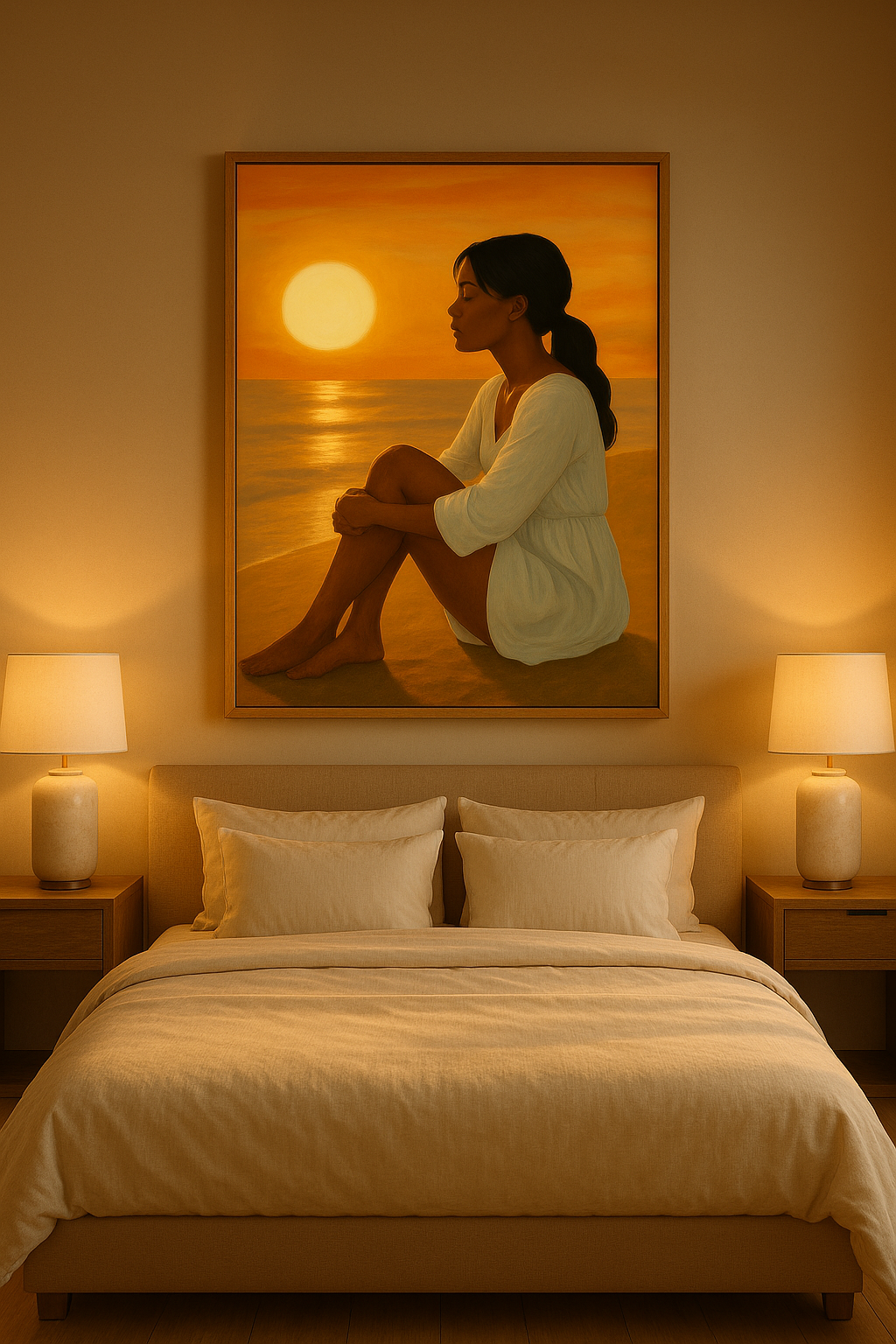 Golden Hour Reverie — Coastal Stillness in Light