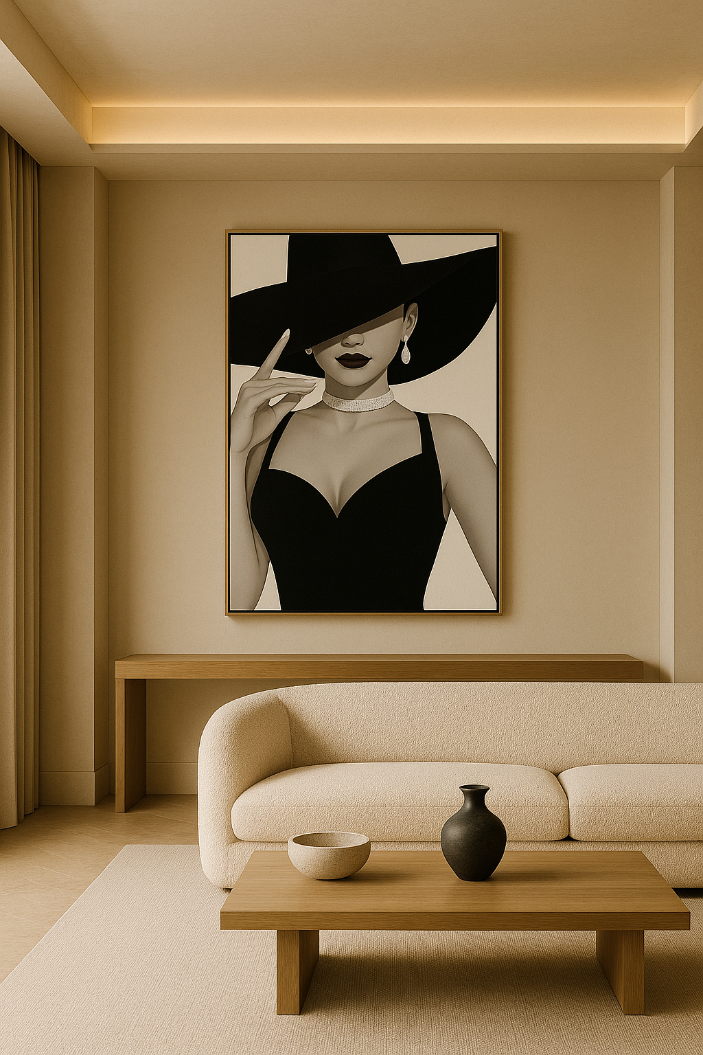 Veiled Allure — Noir Elegance in Black & White