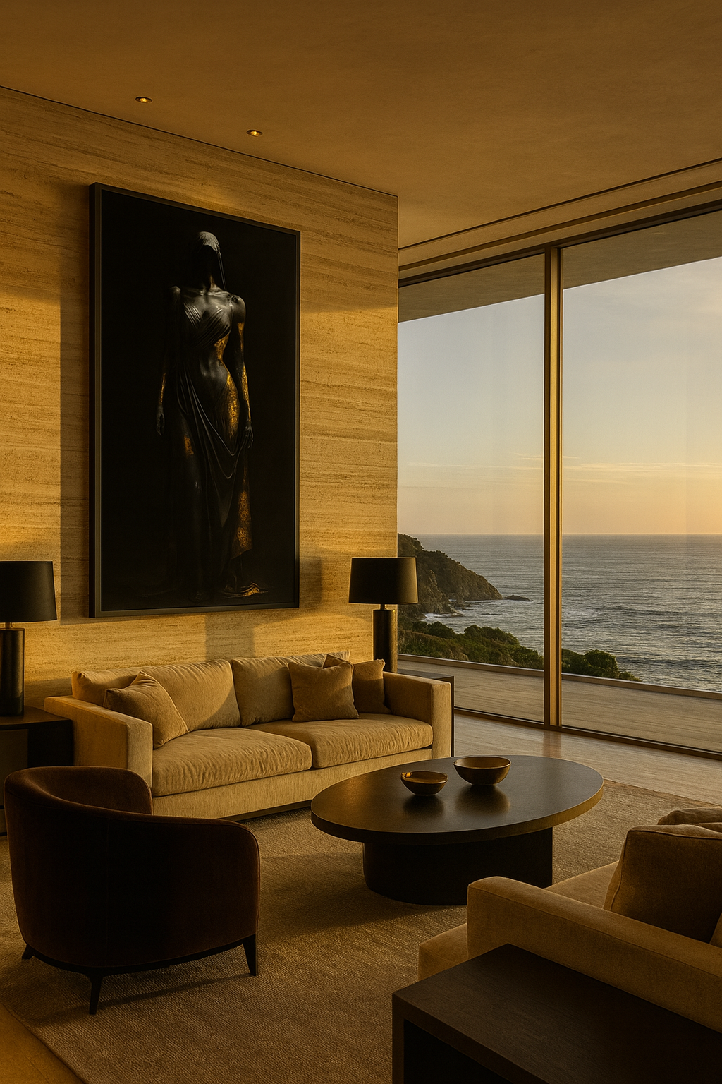 “Gilded Veil” — Limited Edition Black & Gold Fine Art