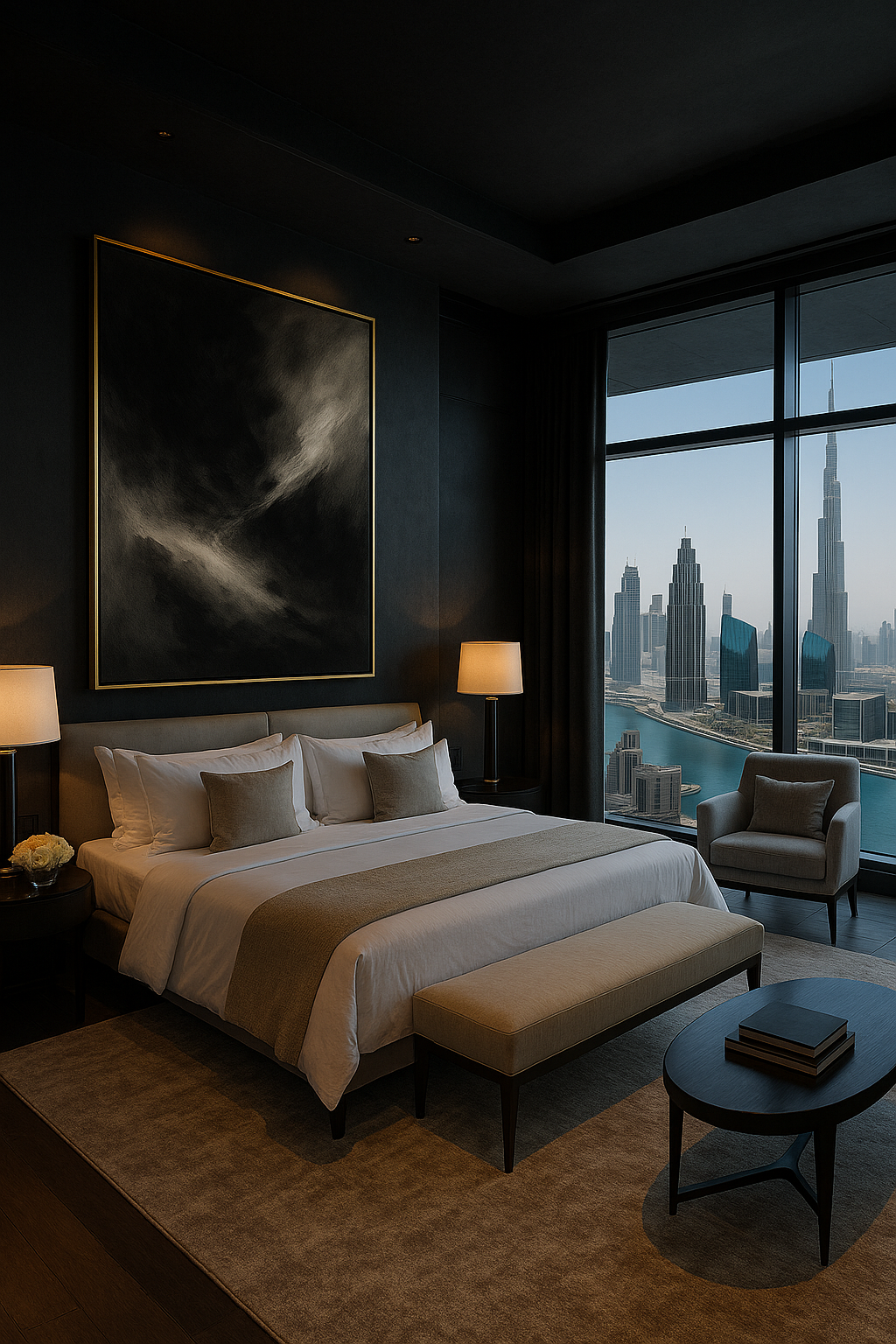 Golden Fracture — Luxury Black, White & Gold Abstract Fine Art