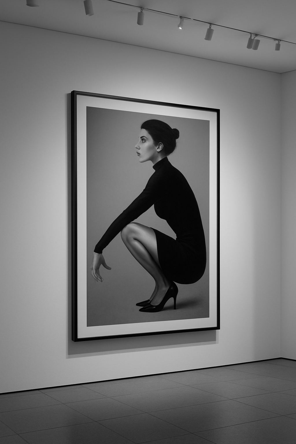 Poise in Silence — Sculptural Noir Study