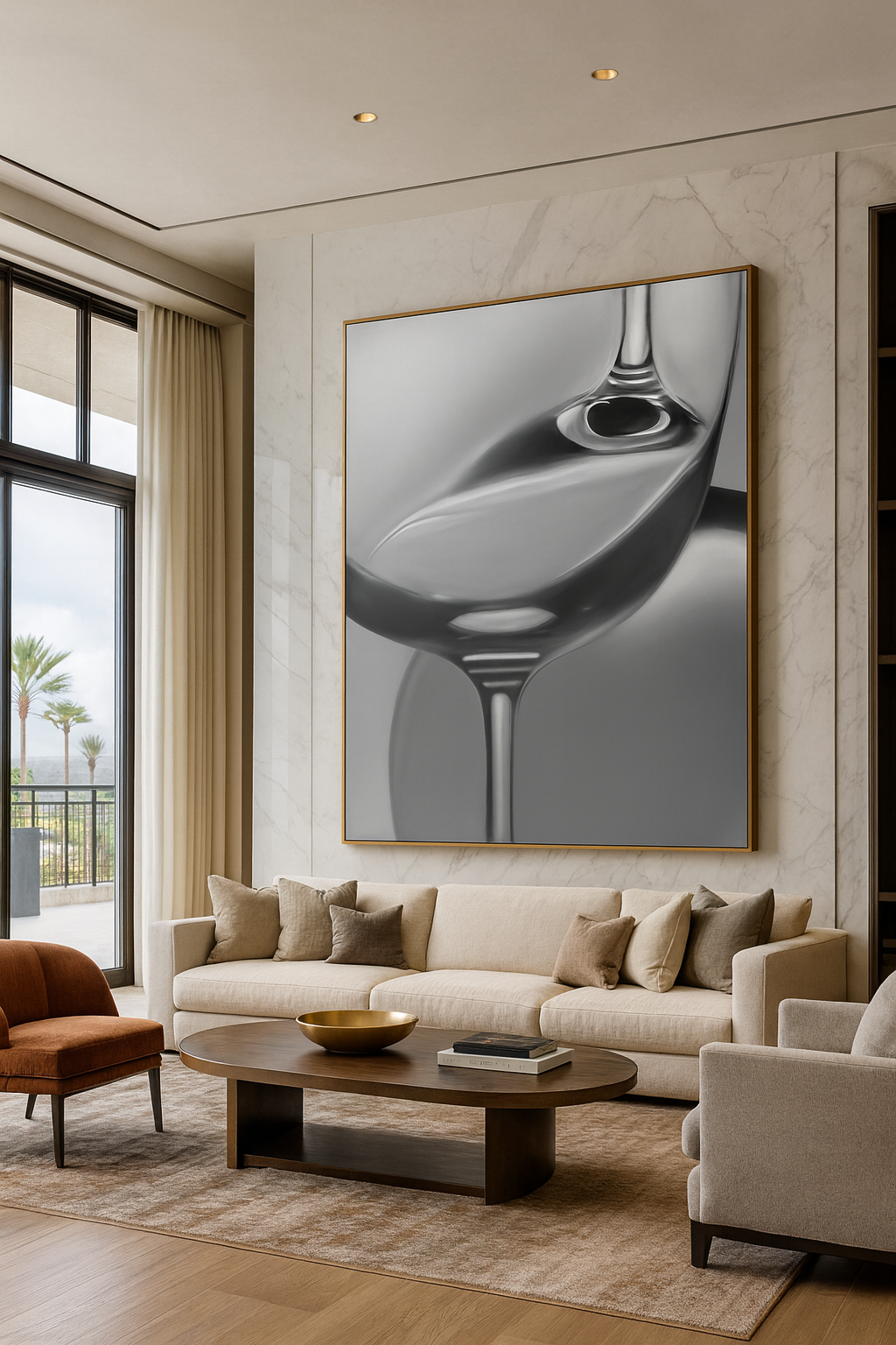Glass Reverie • Sculptural Monochrome Luxury Art Print