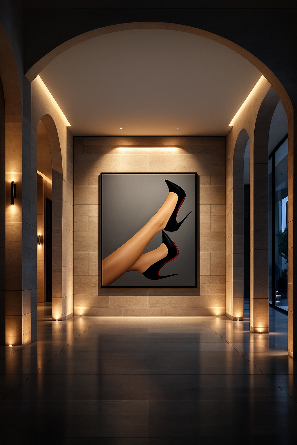 Velvet Ascent — Limited Edition Fashion Noir Fine Art