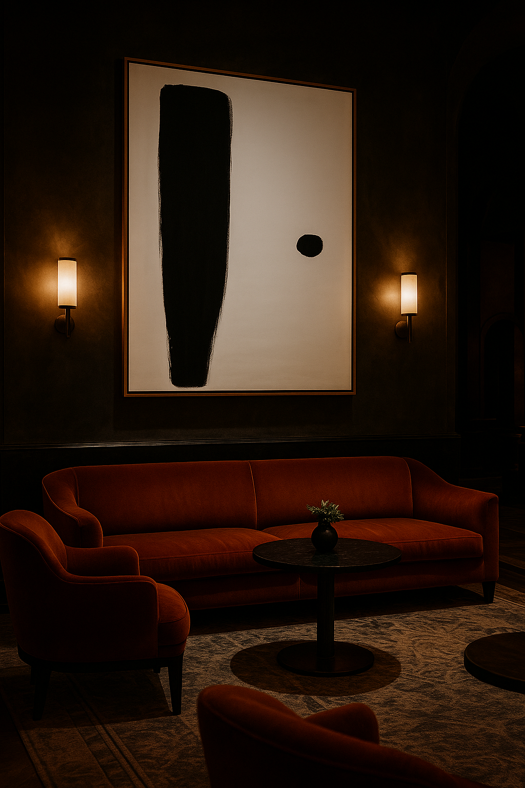 Silent Monolith — Luxury Minimalist Black & White Abstract