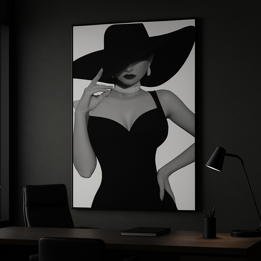 Veiled Allure — Noir Elegance in Black & White