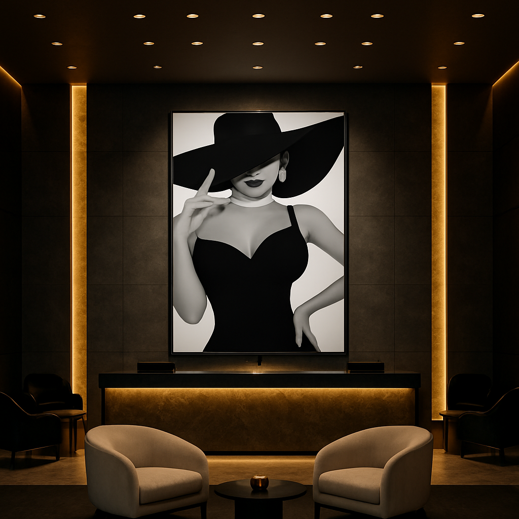 Veiled Allure — Noir Elegance in Black & White