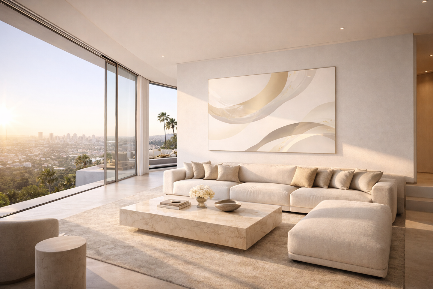 Gilded Current  — Limited Edition Abstract Canvas