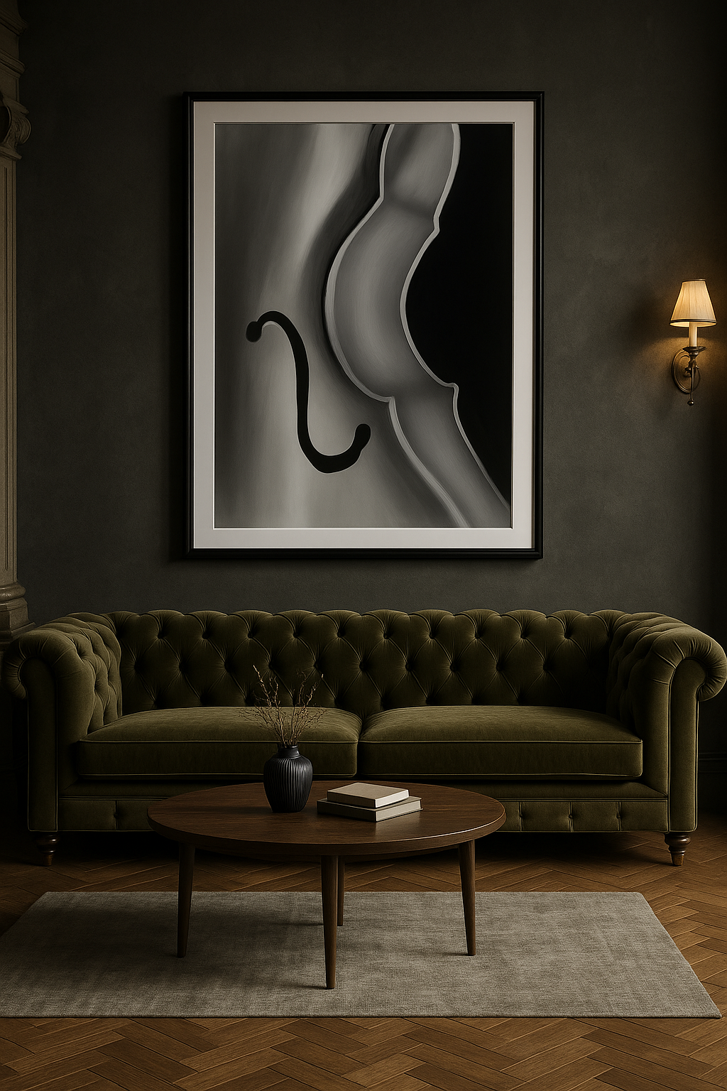 Silent Current — Limited Edition Abstract Noir Fine Art