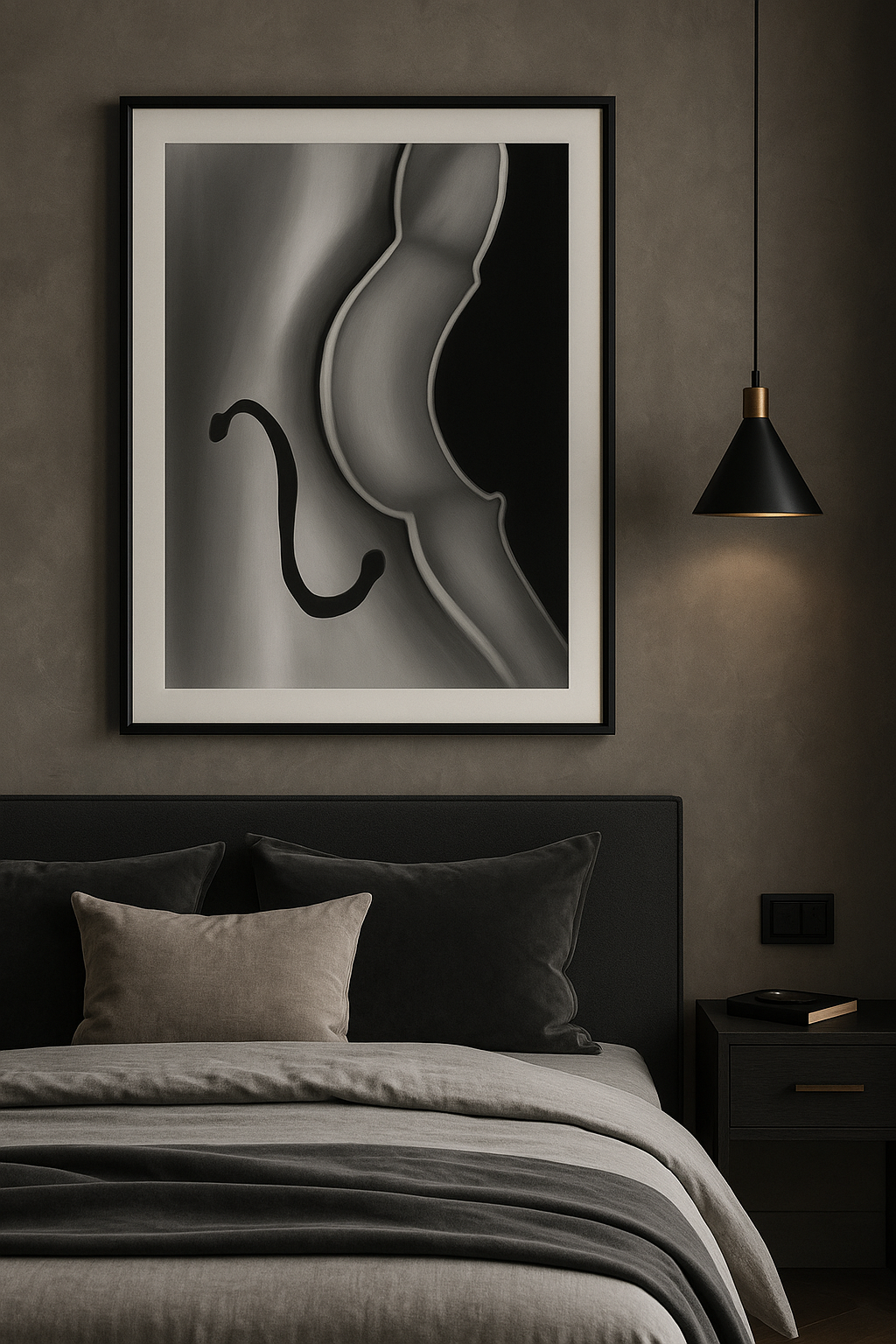 Silent Current — Limited Edition Abstract Noir Fine Art