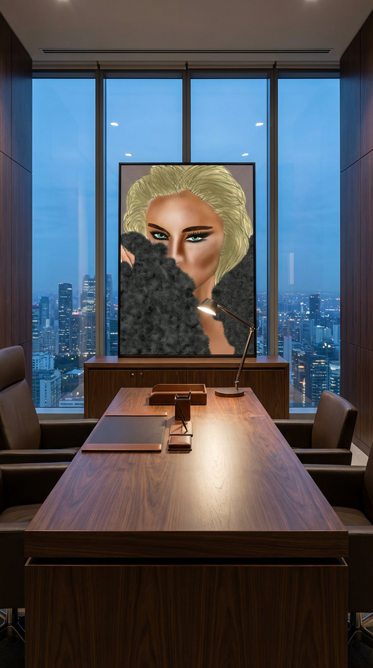 Behind the Veil — Luxury Figurative Fine Art Print | Kasian Art Studio