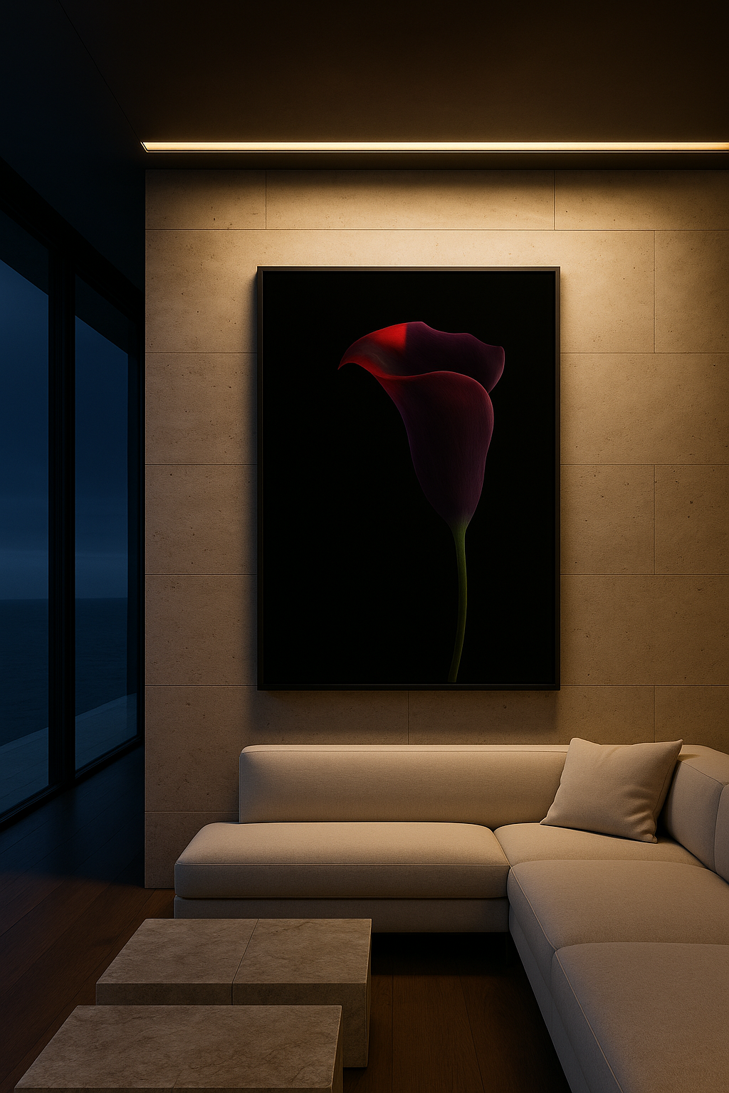 Crimson Eclipse — Limited Edition Noir Botanical Elegance