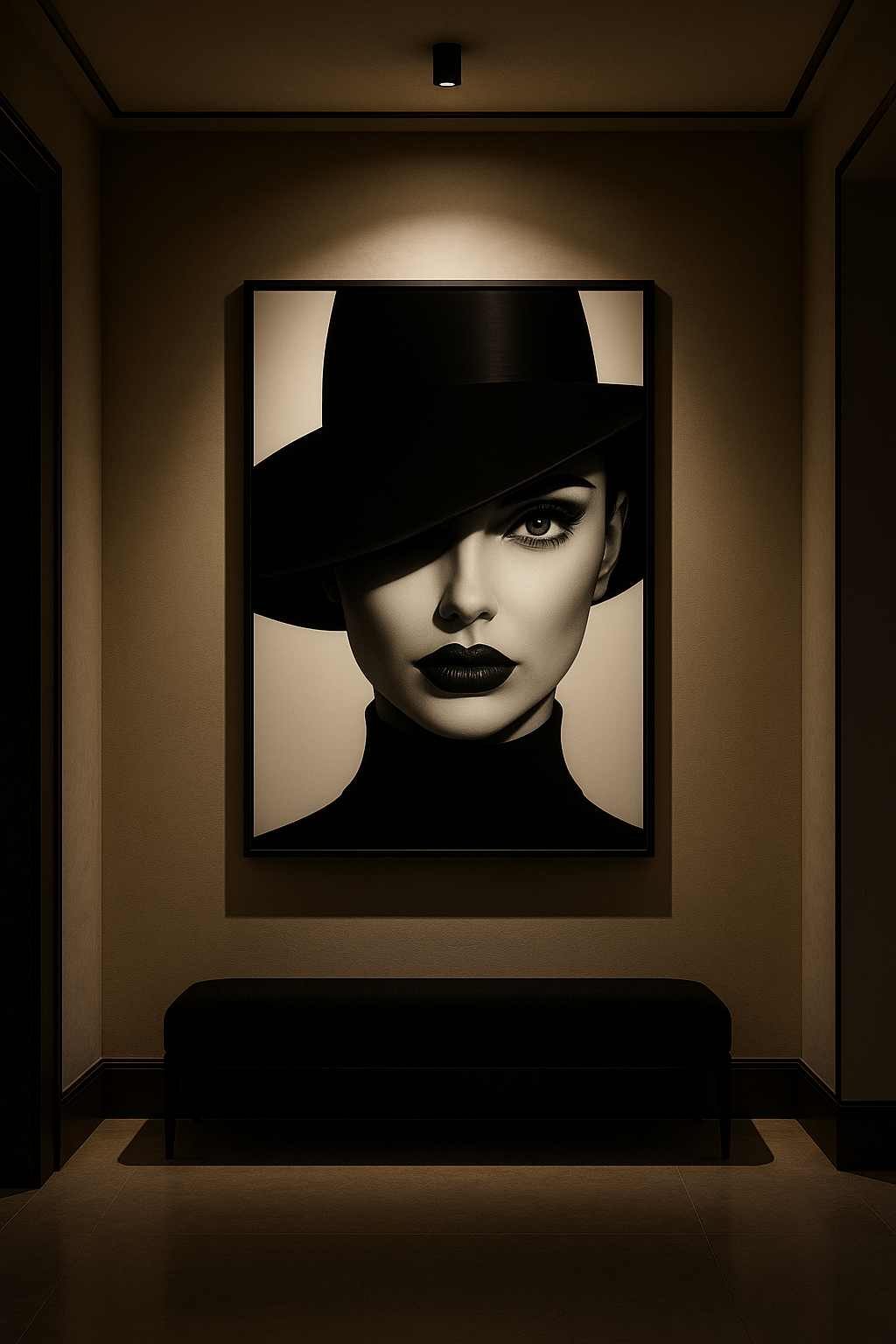 Obsidian Gaze — Limited Edition Noir Portrait Fine Art