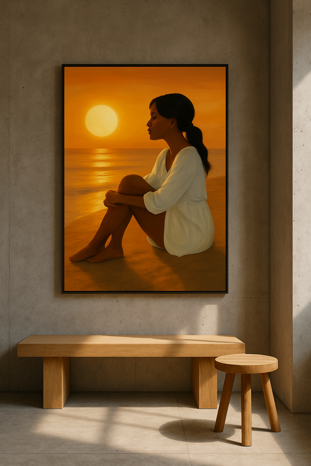 Golden Hour Reverie — Coastal Stillness in Light