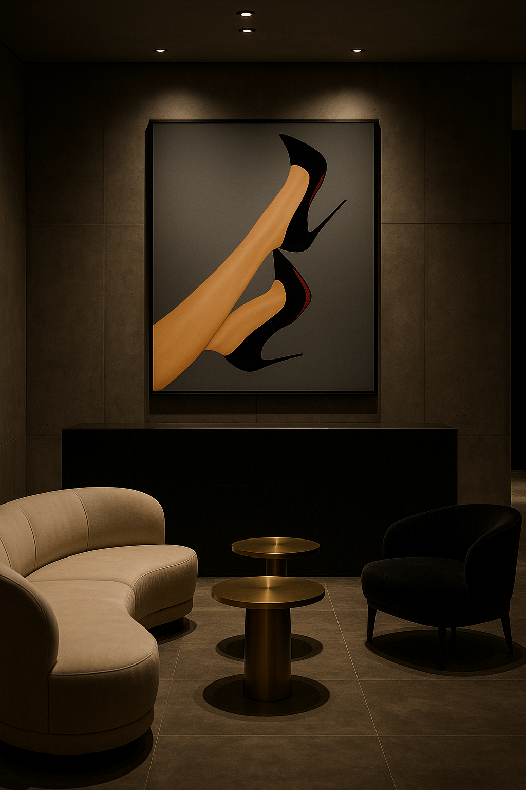 Velvet Ascent — Limited Edition Fashion Noir Fine Art