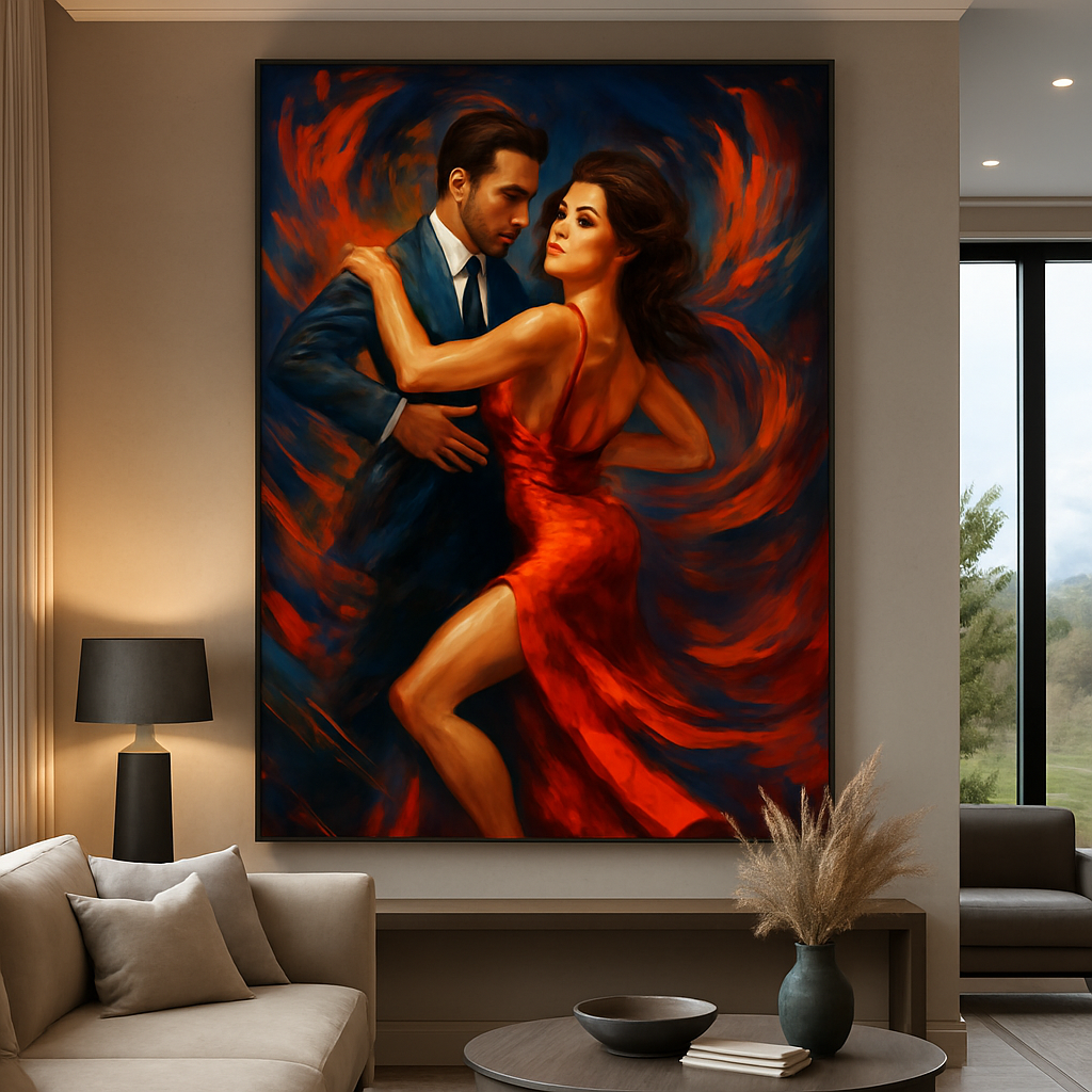 Inferno in Motion – Red Elegance Dance Portrait (Ltd. Edition)