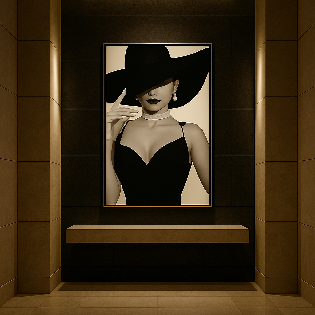 Veiled Allure — Noir Elegance in Black & White