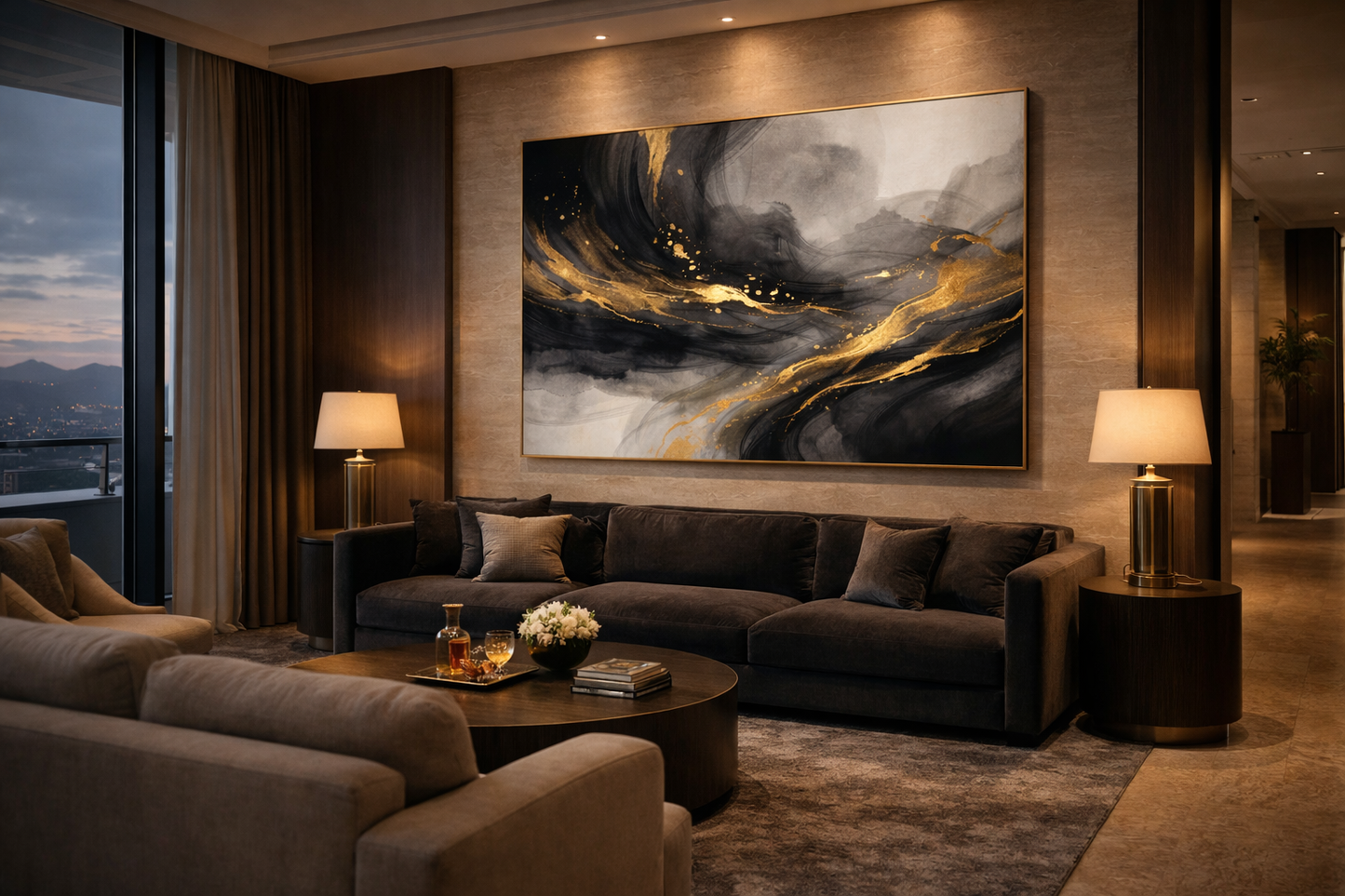 Nocturne in Gold — Limited Edition Abstract Canvas