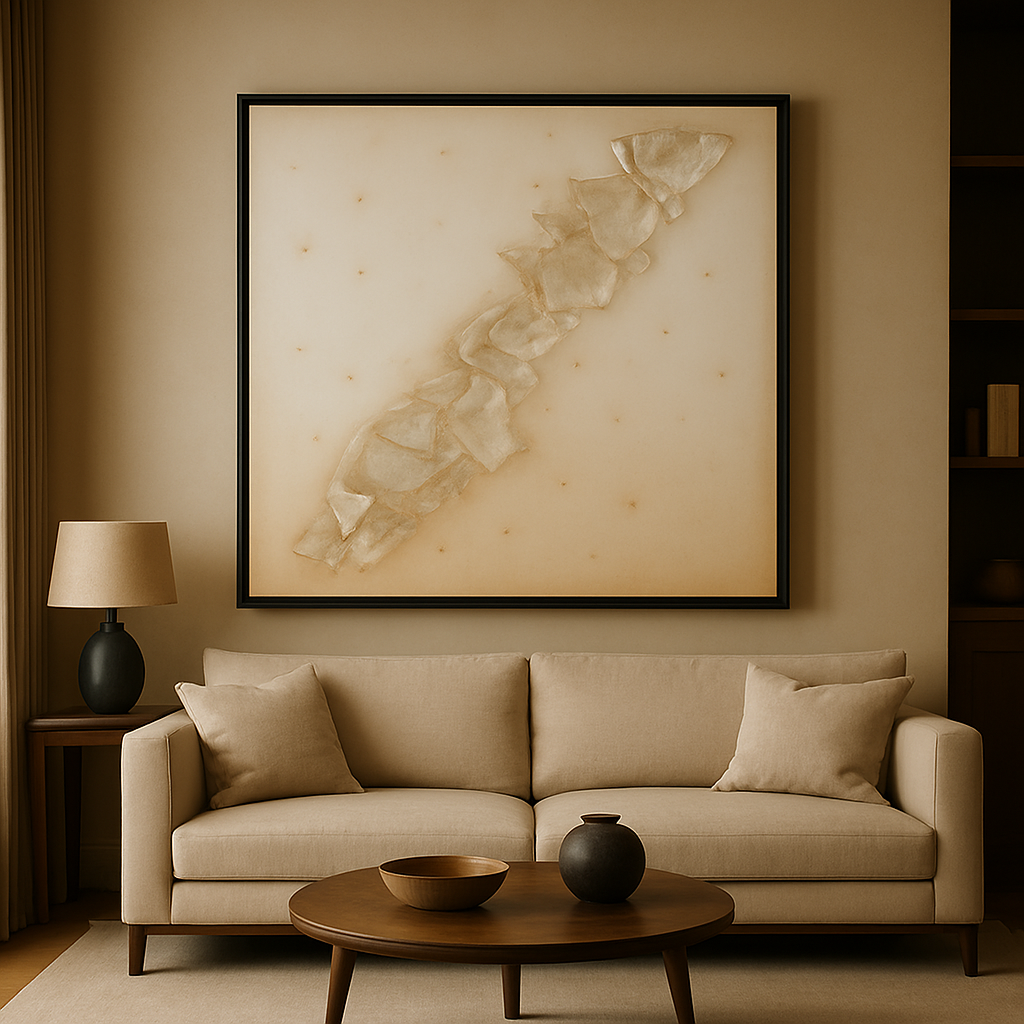 Ivory Ascension — Luxury Neutral Textural Art Print | Kasian Art Studio