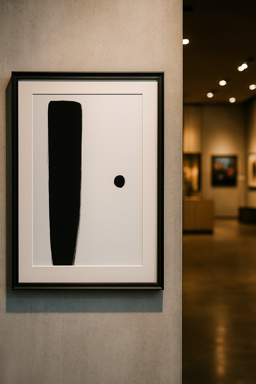 Silent Monolith — Luxury Minimalist Black & White Abstract