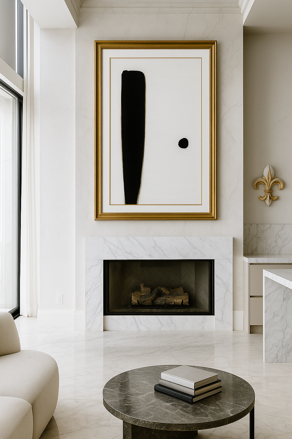 Silent Monolith — Luxury Minimalist Black & White Abstract