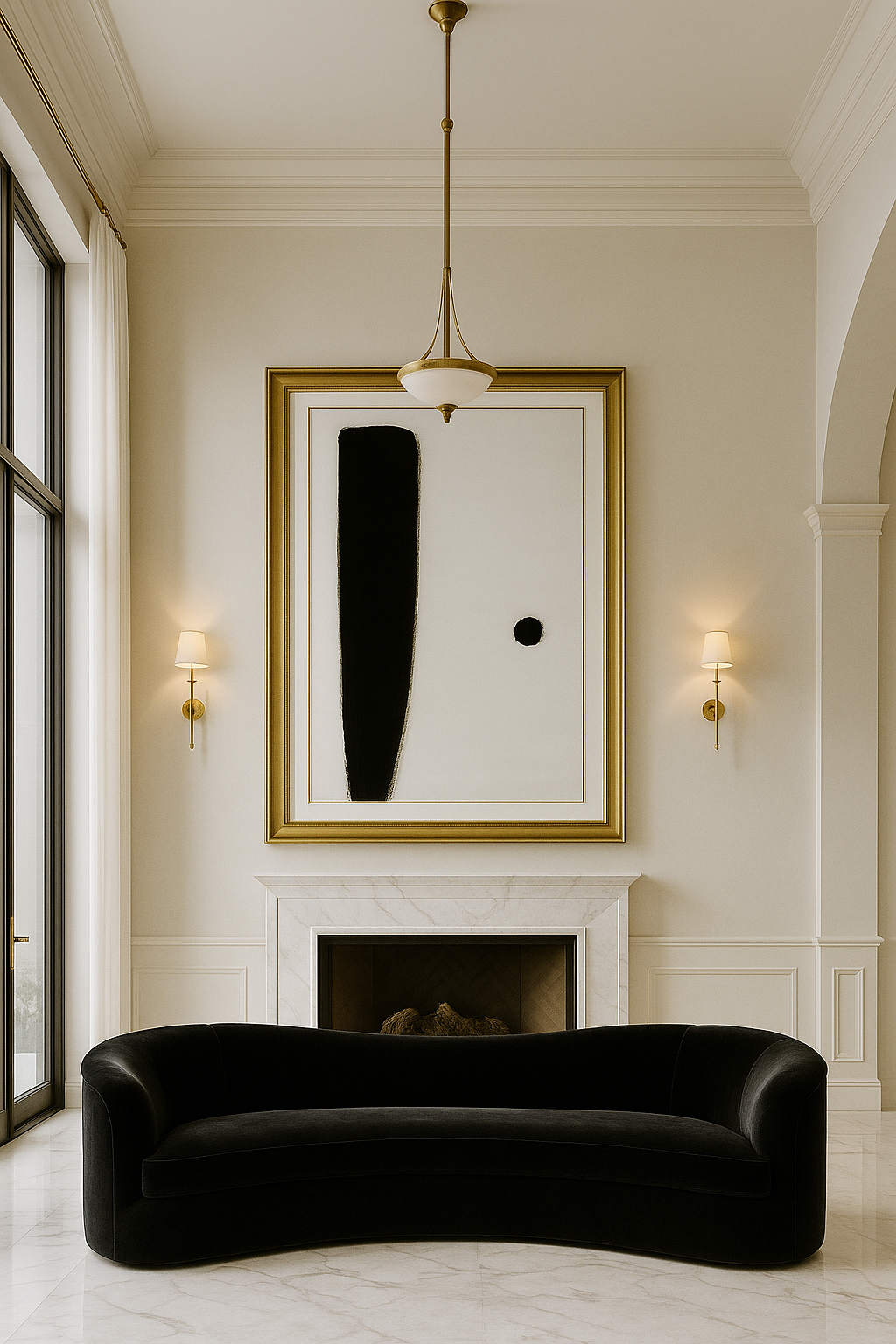 Silent Monolith — Luxury Minimalist Black & White Abstract