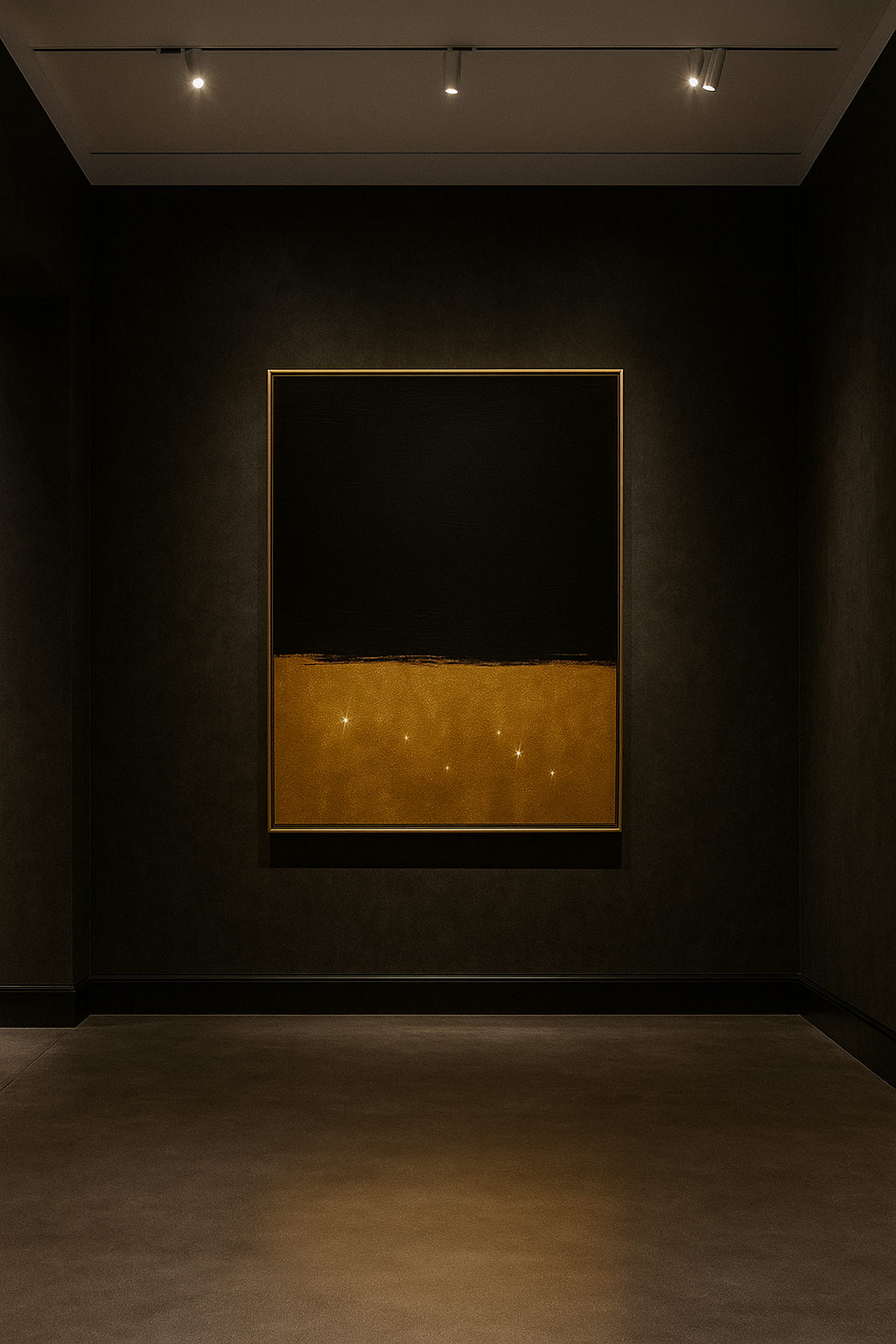 Obsidian Ember – Dark Abstract with Warm Accents