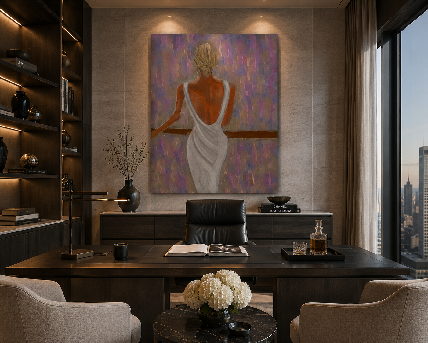 Lavender Afterglow — Elegant Figure Wall Art