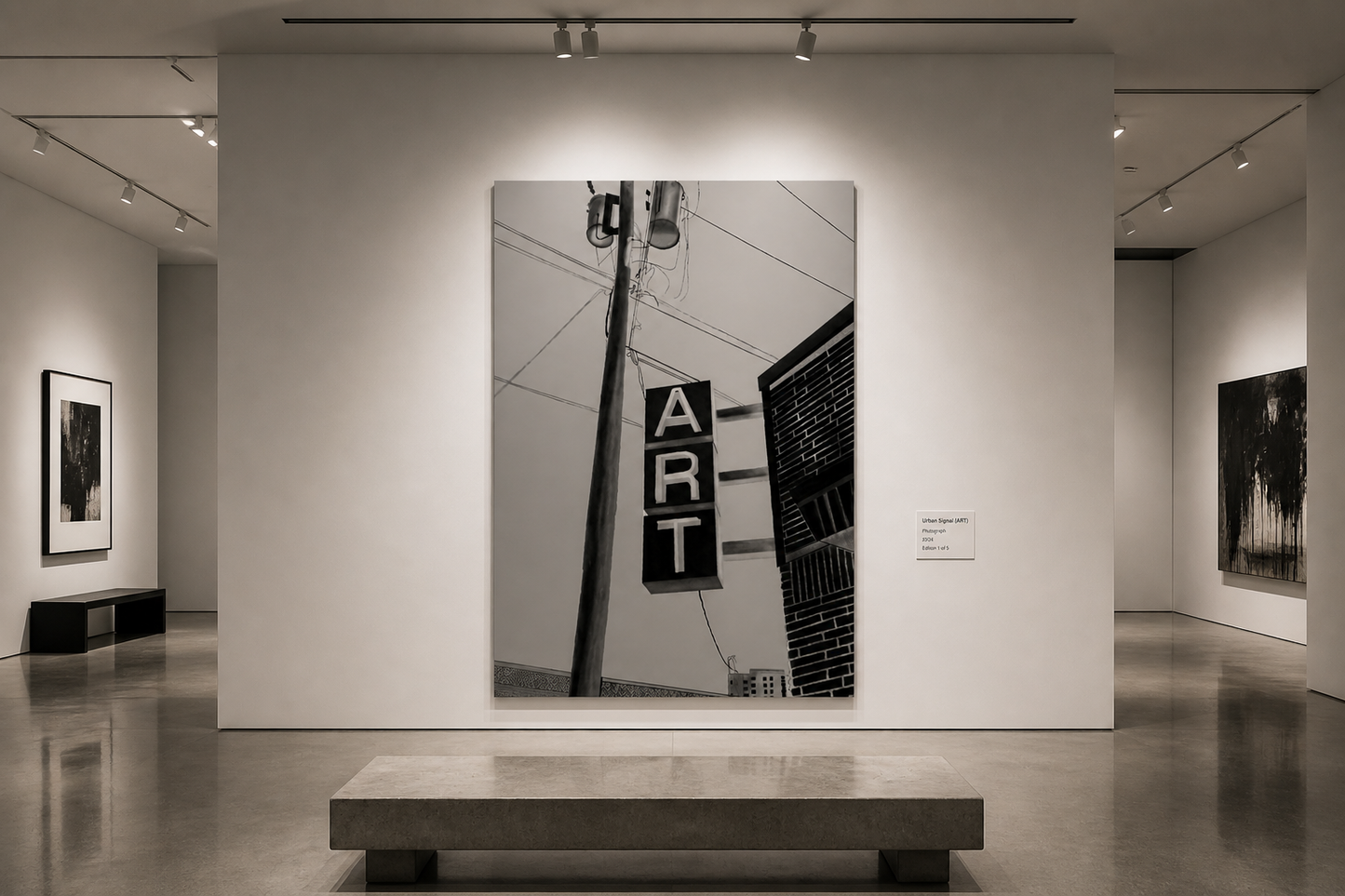 Urban Signal — Black & White Architectural Wall Art