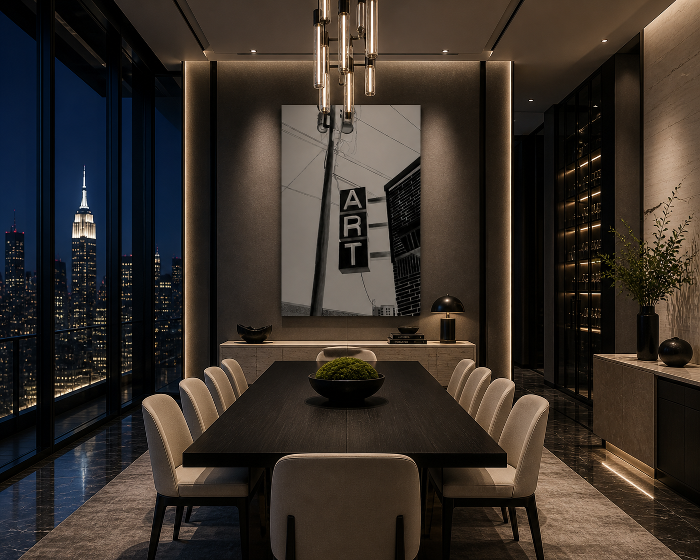 Urban Signal — Black & White Architectural Wall Art