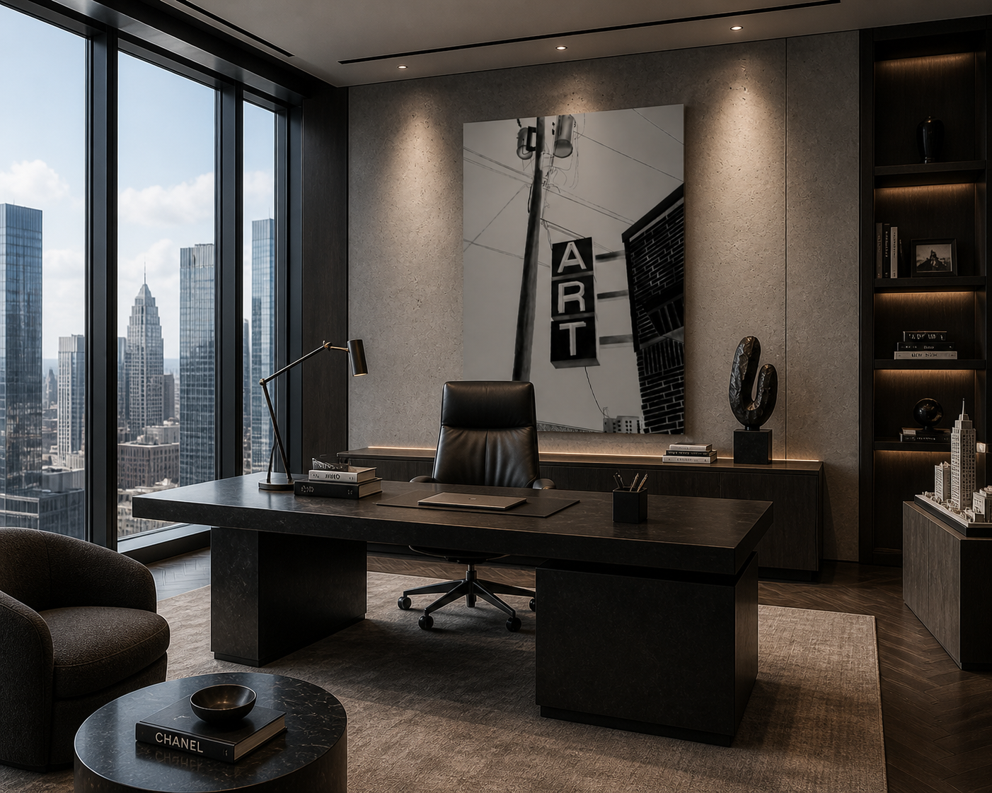 Urban Signal — Black & White Architectural Wall Art