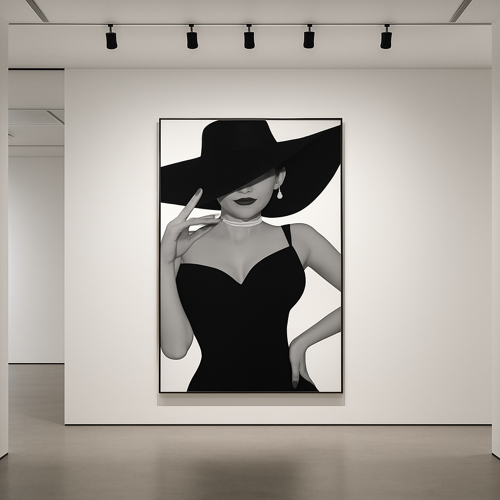 Veiled Allure — Noir Elegance in Black & White