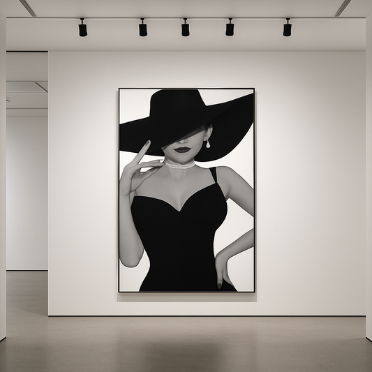 Veiled Allure — Noir Elegance in Black & White