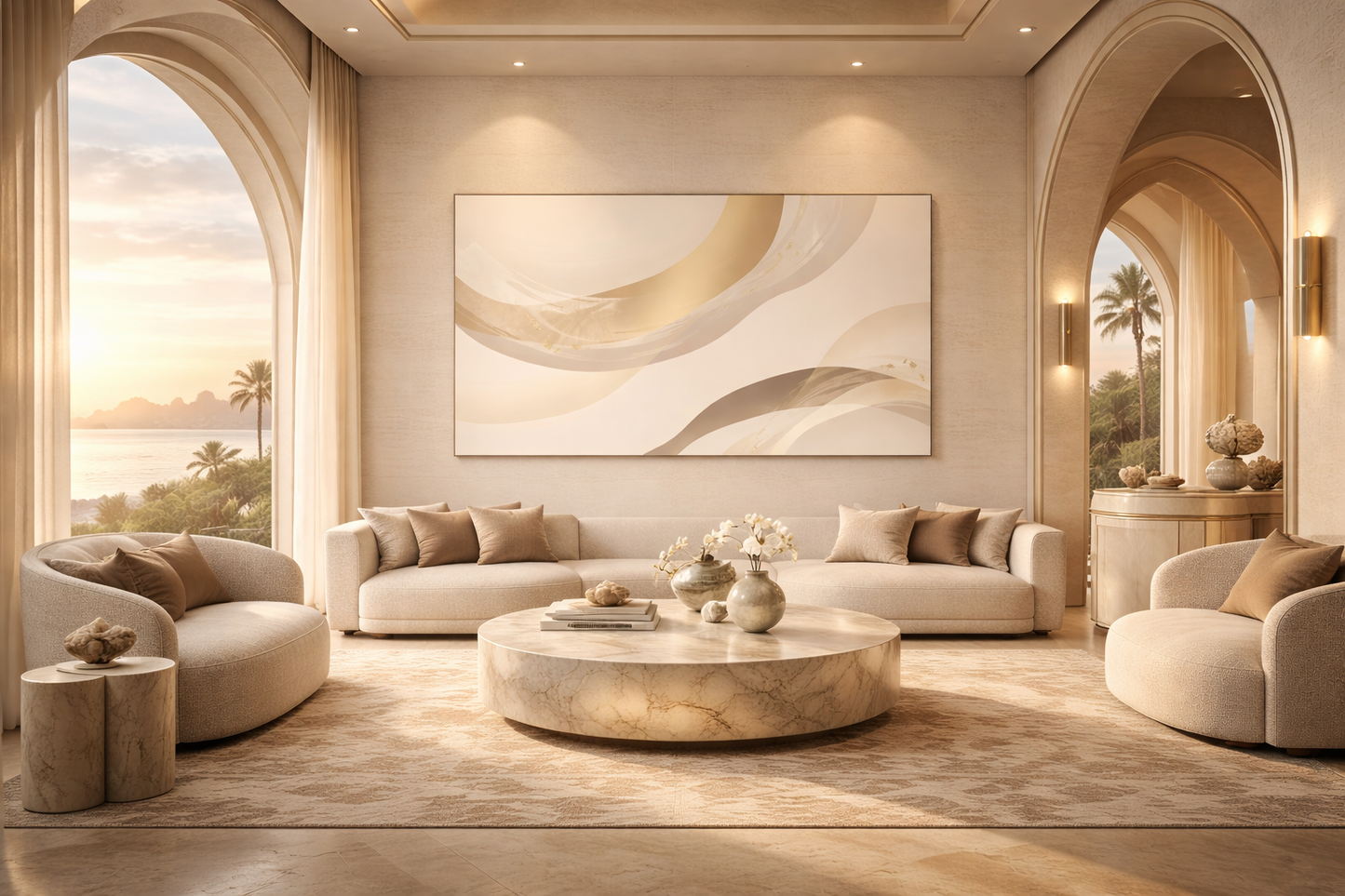 Gilded Current  — Limited Edition Abstract Canvas