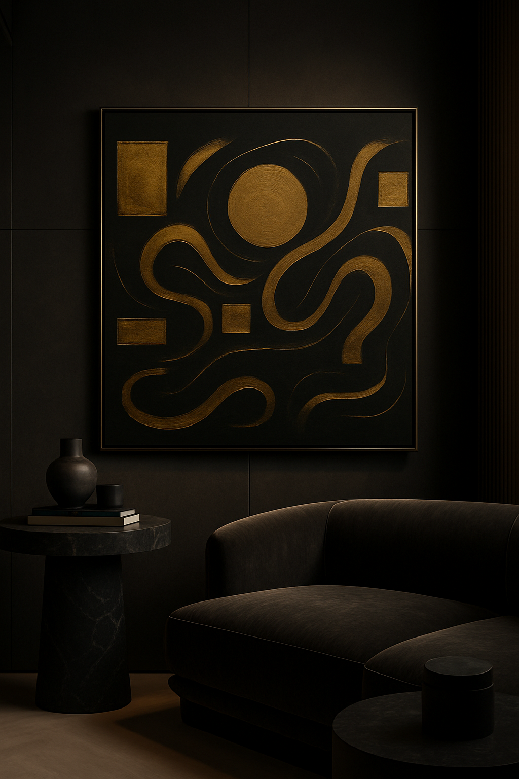 “Gilded Harmony” — Limited Edition Abstract Gold Fine Art