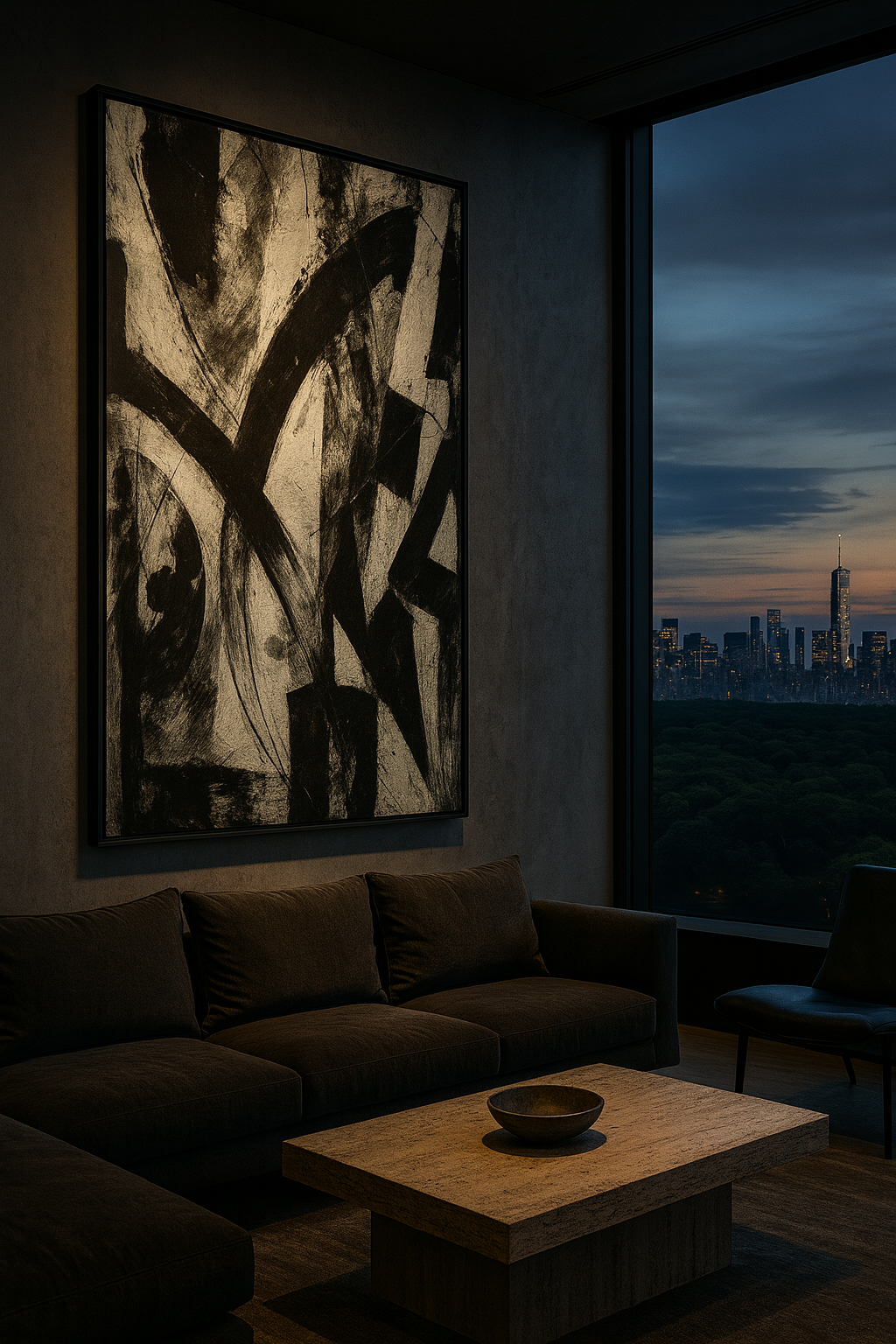 Obsidian Pulse — Monochrome Power Abstract