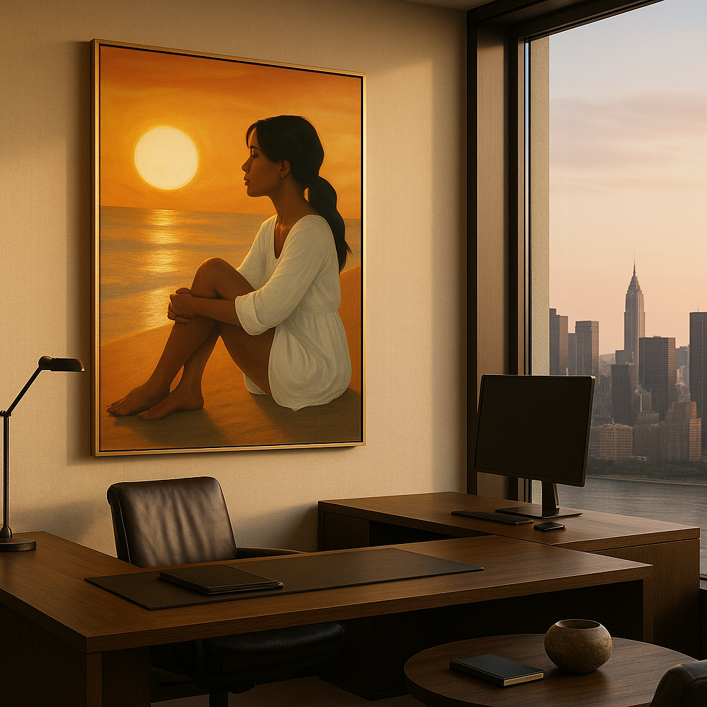 Golden Hour Reverie — Coastal Stillness in Light