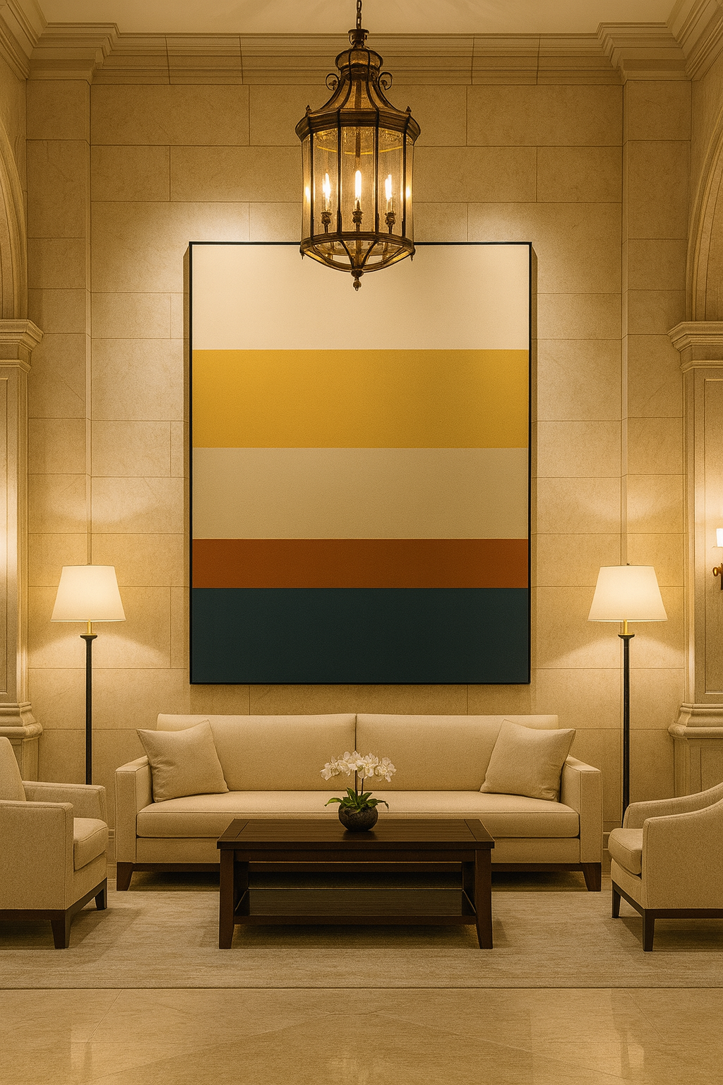 Golden Foundations — Limited Edition Modern Luxe Abstract