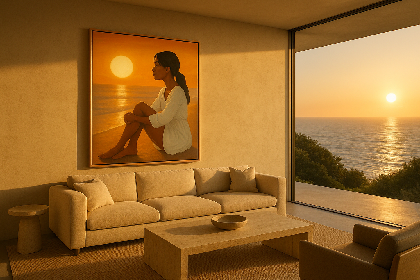 Golden Hour Reverie — Coastal Stillness in Light