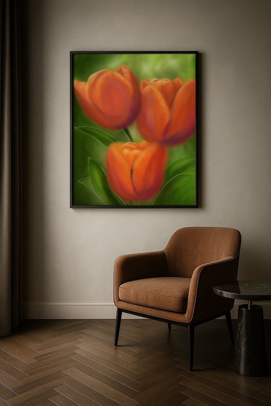 Scarlet Whisper — Limited Edition Impressionist Floral Fine Art