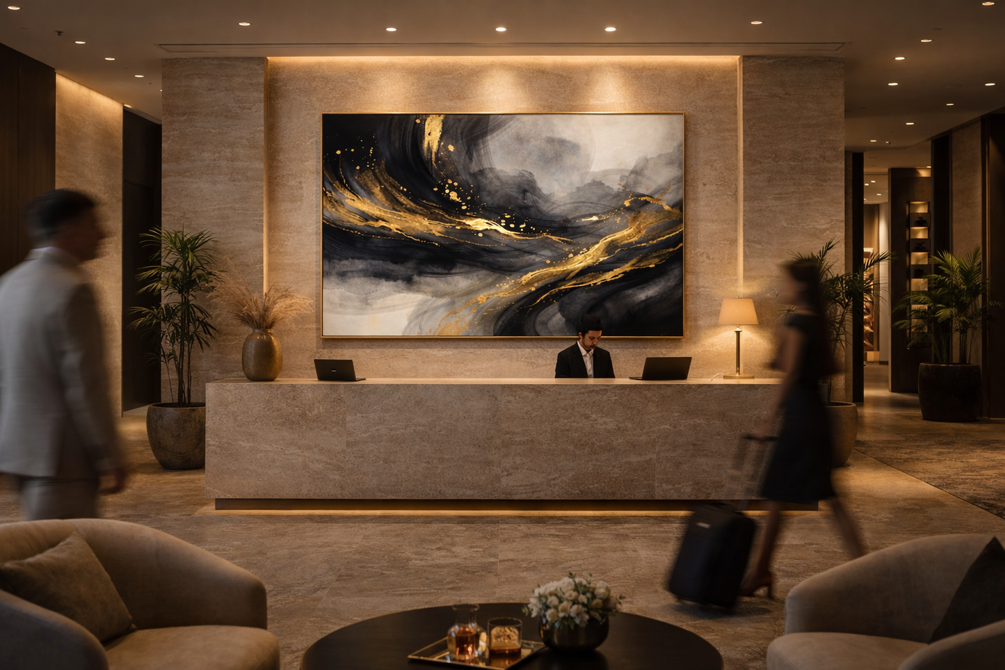 Nocturne in Gold — Limited Edition Abstract Canvas