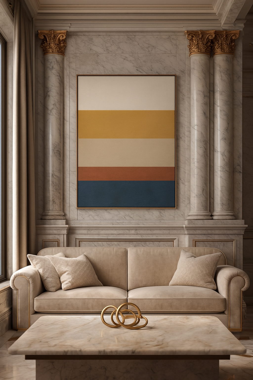 Golden Foundations — Limited Edition Modern Luxe Abstract