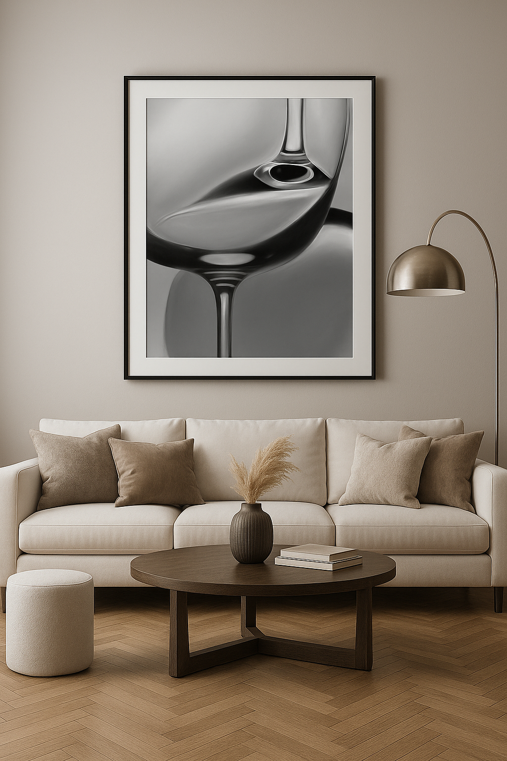 Glass Reverie • Sculptural Monochrome Luxury Art Print