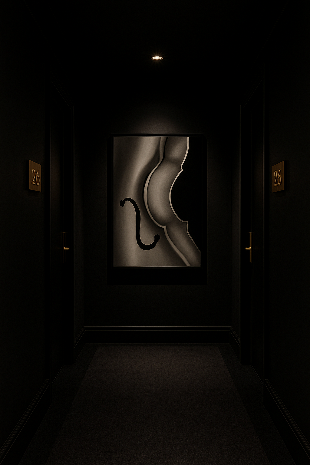 Silent Current — Limited Edition Abstract Noir Fine Art