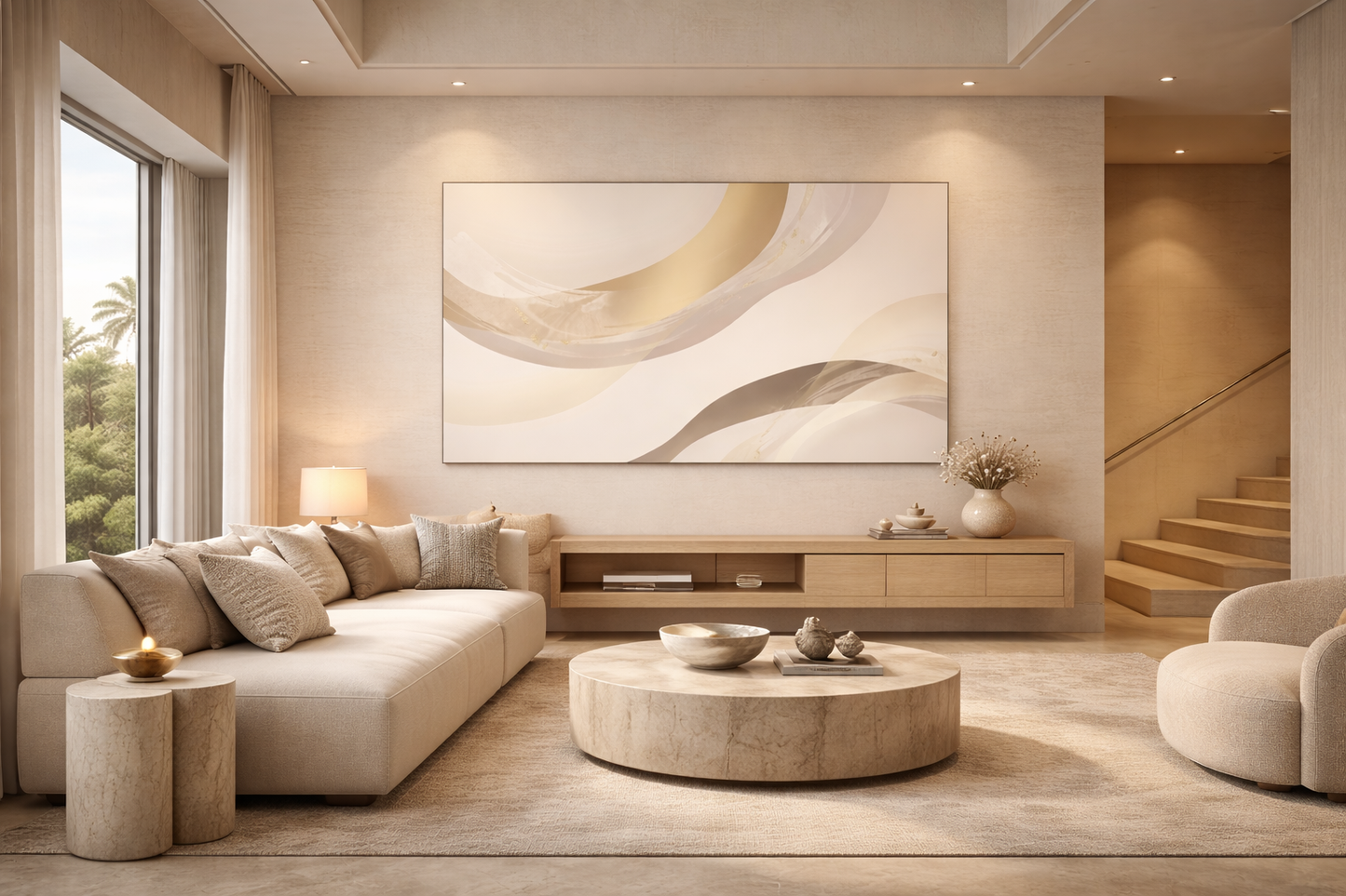 Gilded Current  — Limited Edition Abstract Canvas