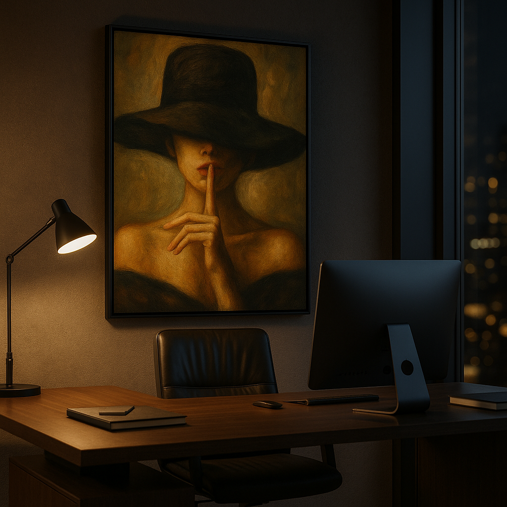 Silent Vow — Gilded Noir Portrait