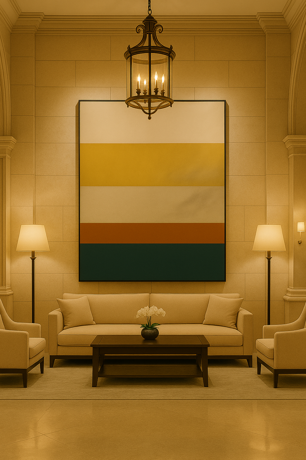 Golden Foundations — Limited Edition Modern Luxe Abstract