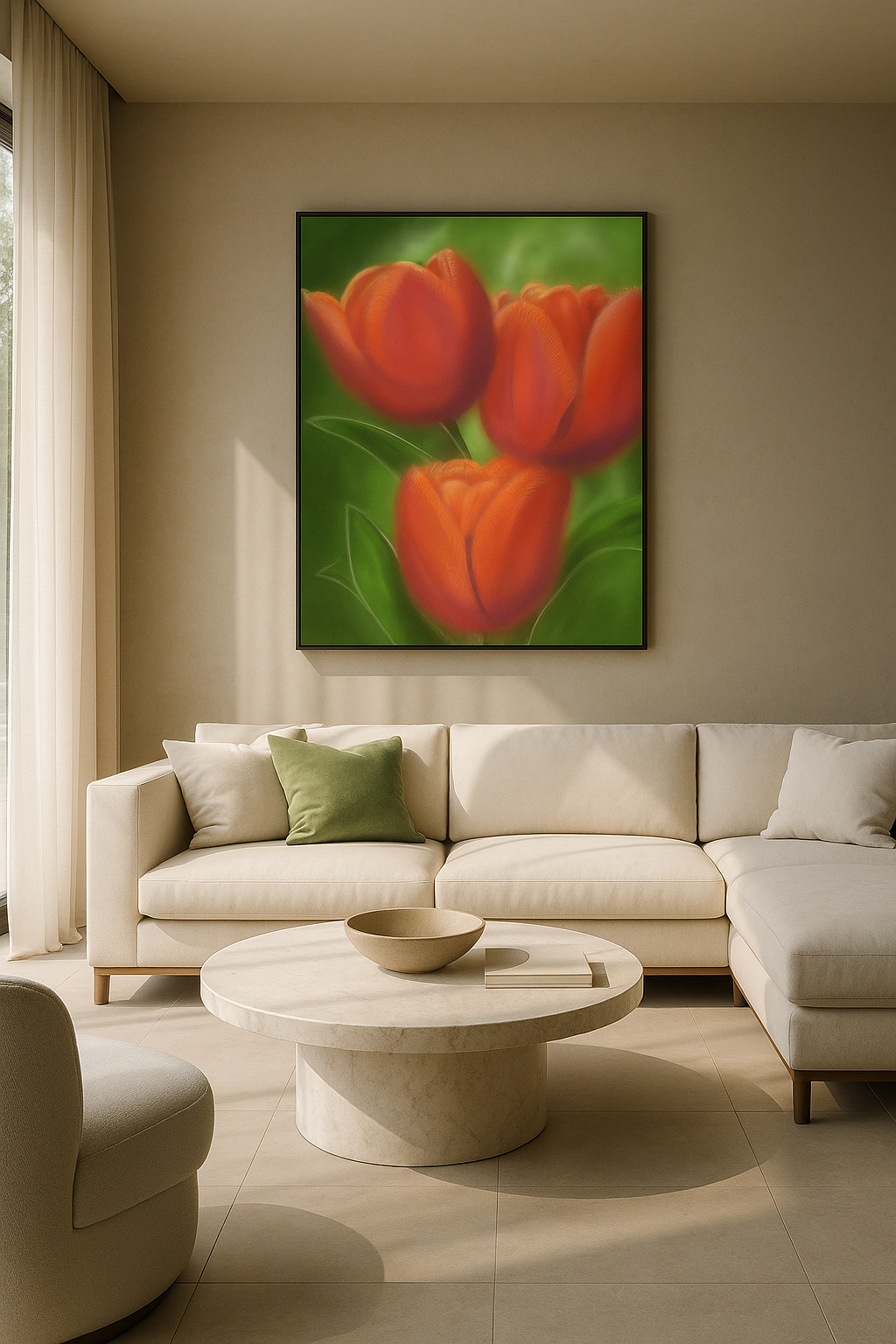 Scarlet Whisper — Limited Edition Impressionist Floral Fine Art